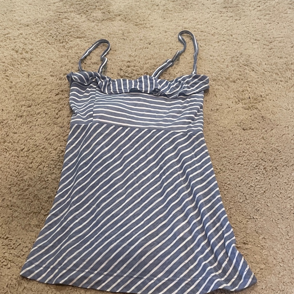 Naked Zebra Blue and White Striped Top